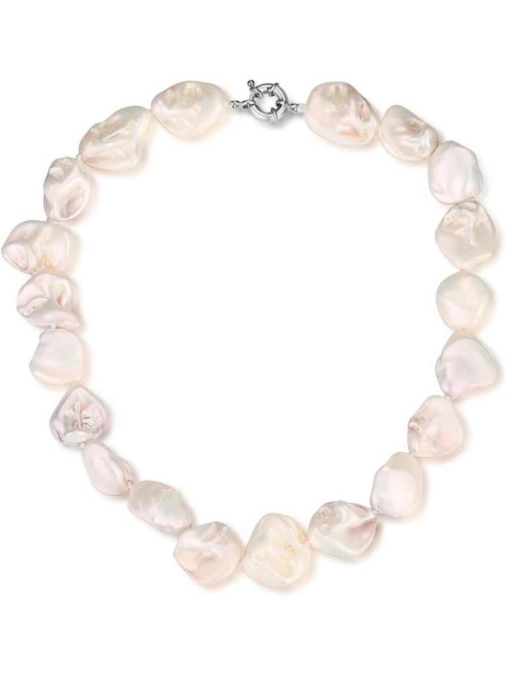 Boho Pearl Choker Necklace for Women | Beaded Statement Jewelry with Large